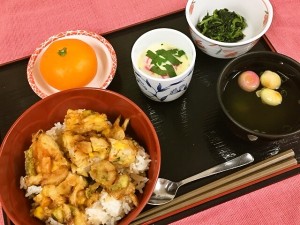 1月 かき揚丼